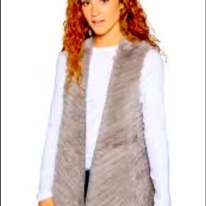 Grey Faux Fur Vest